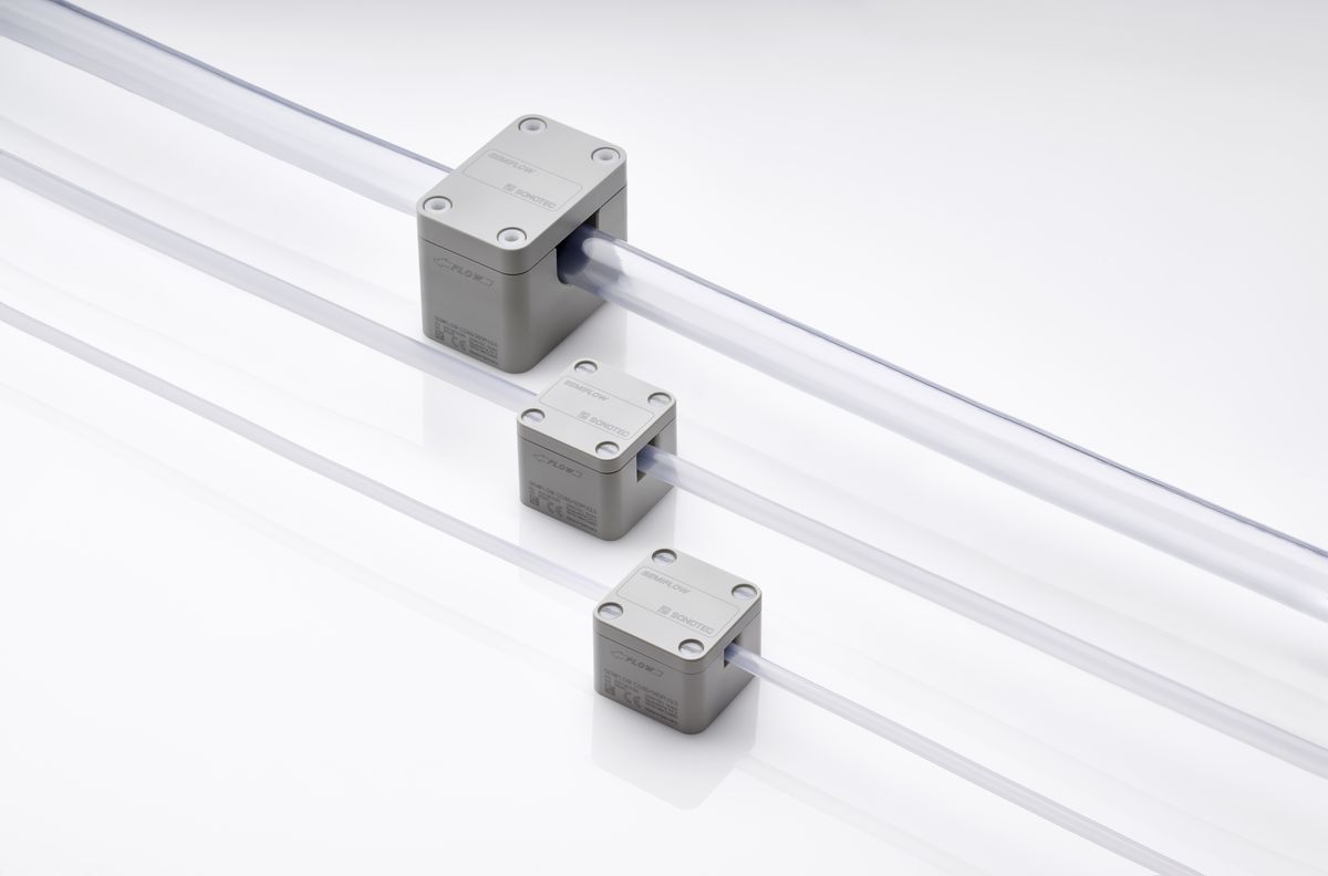 Non-contact ultrasonic clamp-on flow sensor SEMIFLOW CO.65