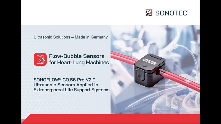 Ultrasonic Sensors for Heart Lung Machines SONOTEC