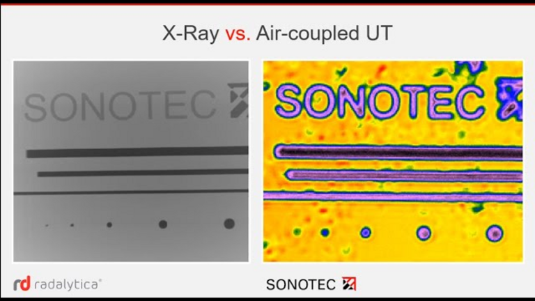 Comparison of X-Ray and Non-Contact (Air-Coupled) Ultrasonic Testing